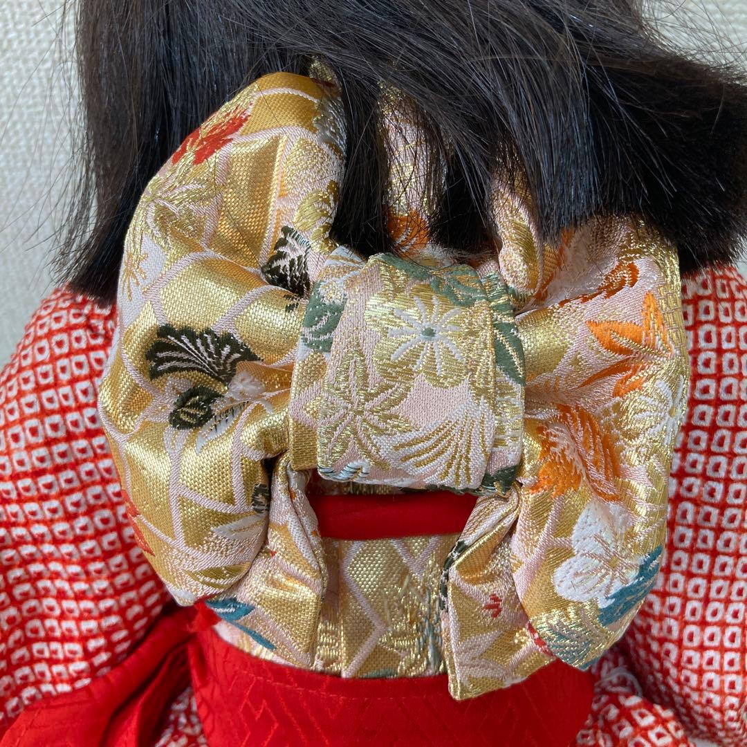 週末のみ大値下げ　お座り市松人形　東光作　着せ替え可能　縮緬和服　傷なし