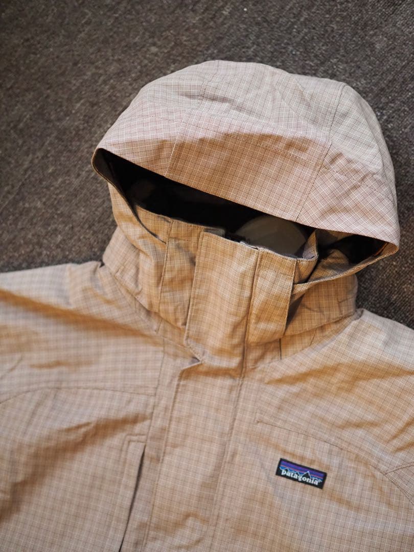 【F8】廃盤 PATAGONIA サイドウォールジャケット　ベージュチェック