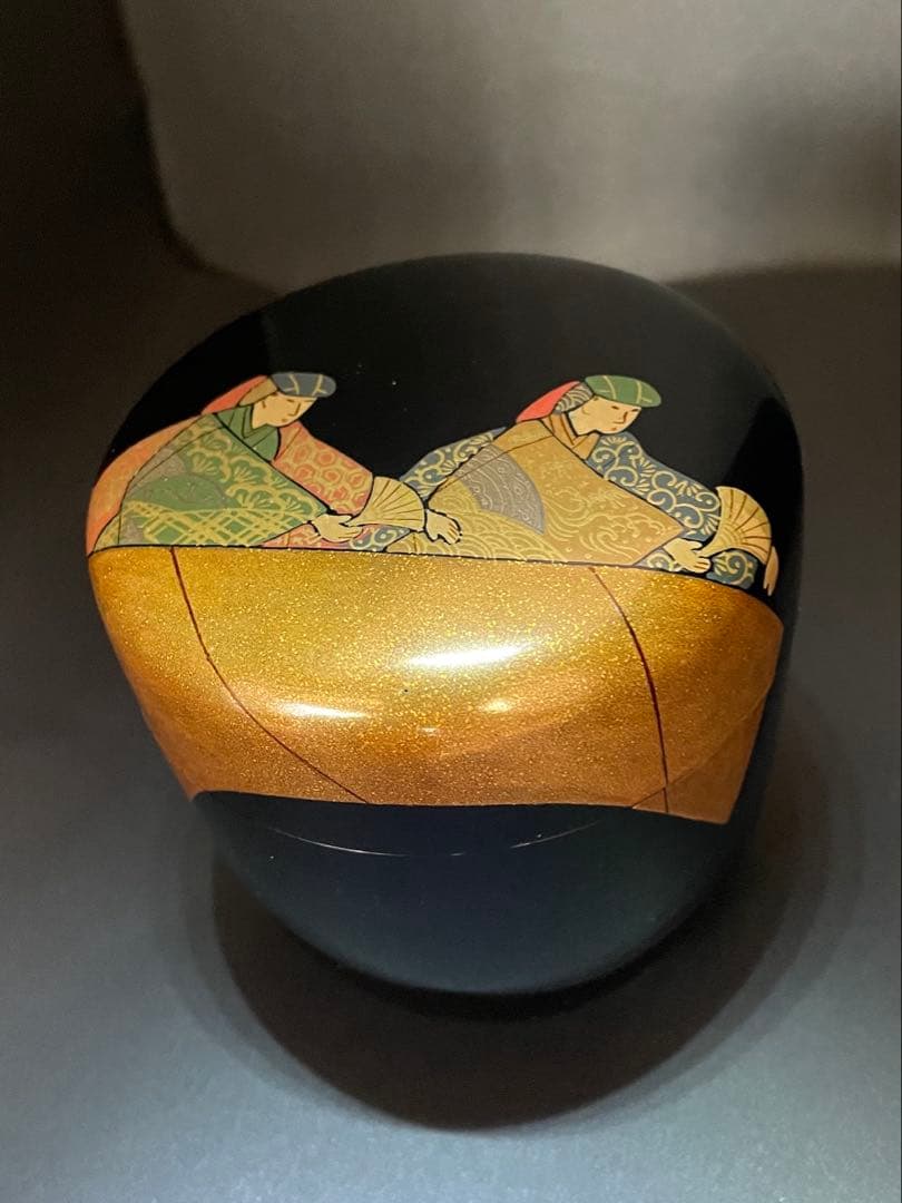 大棗　一后一兆作　人形廻ノ図　山田宗囲書附