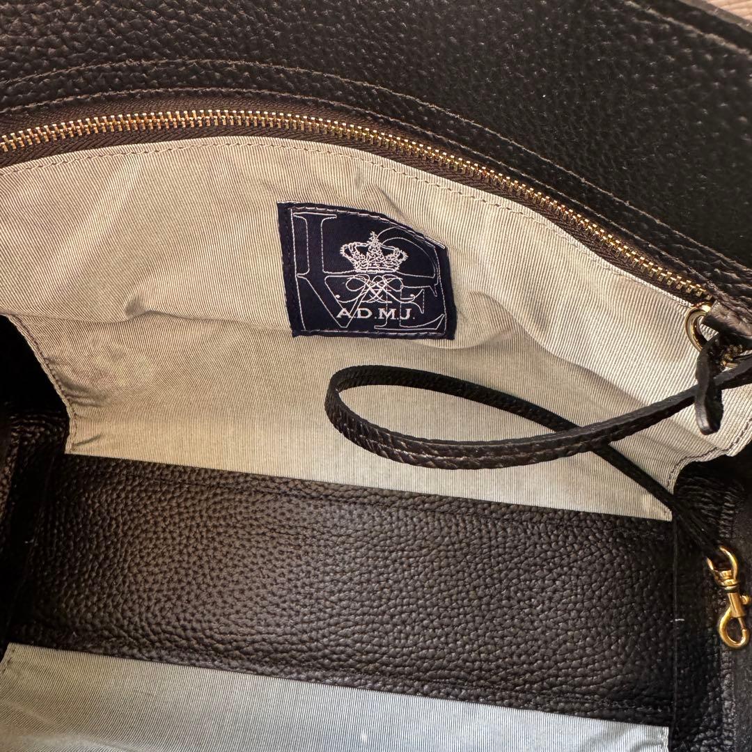 未使用 ADMJ エーディエムジェイ ハンドバッグ　送料無料　牛革　レザー