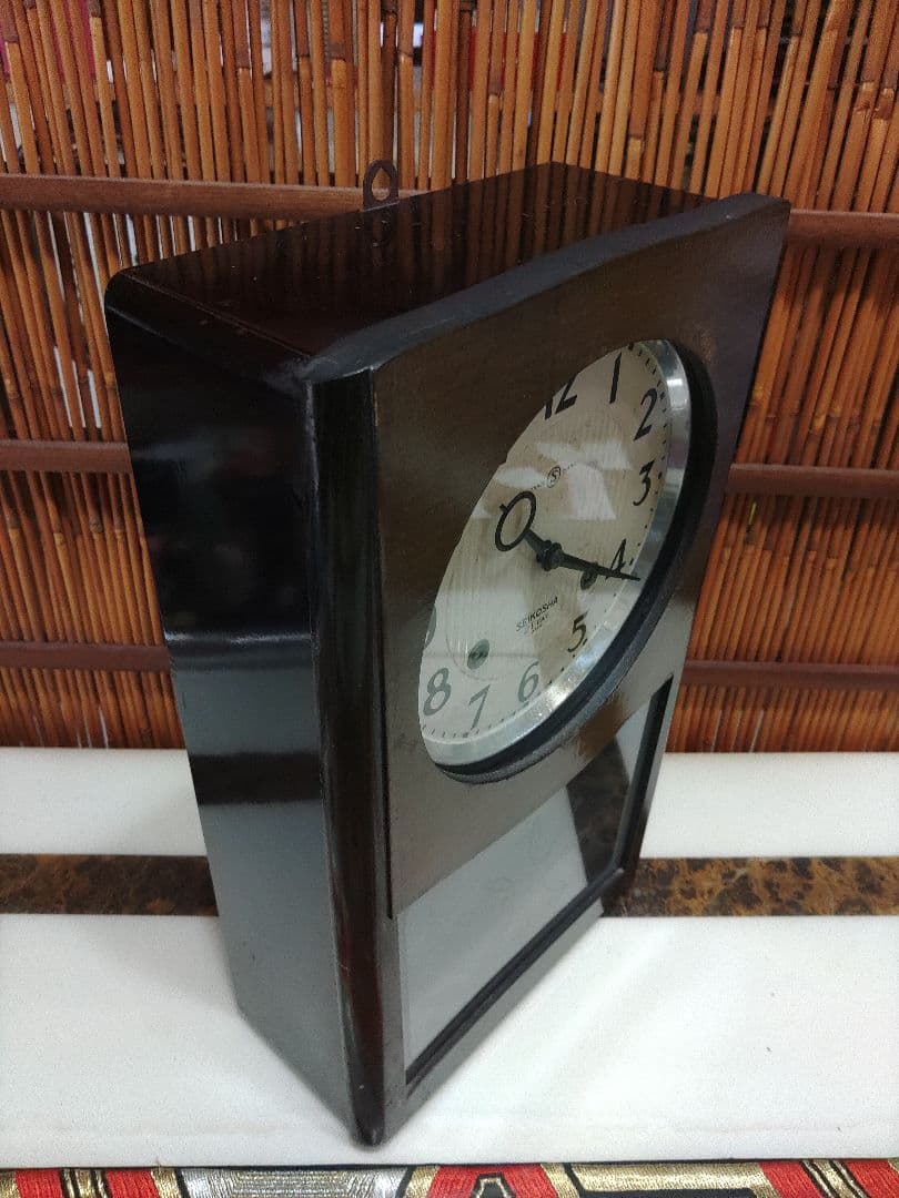 SEIKOSHA　ゼンマイ式振り子時計　昭和レトロモダン　可愛い掛時計　セイコー