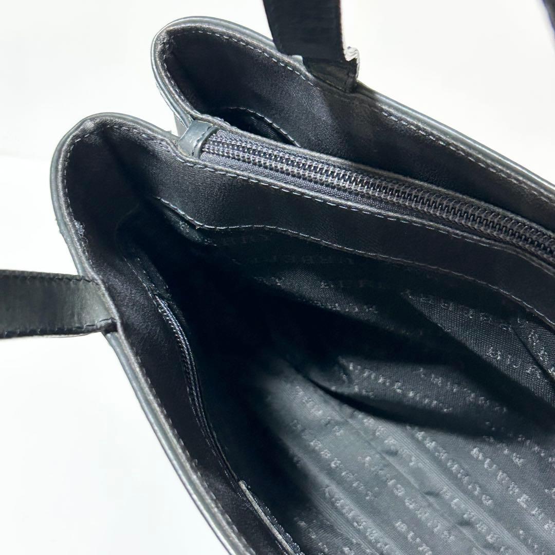 バーバリー ノバチェック PVC レザー ハンドバッグ トートバッグ ネイビー