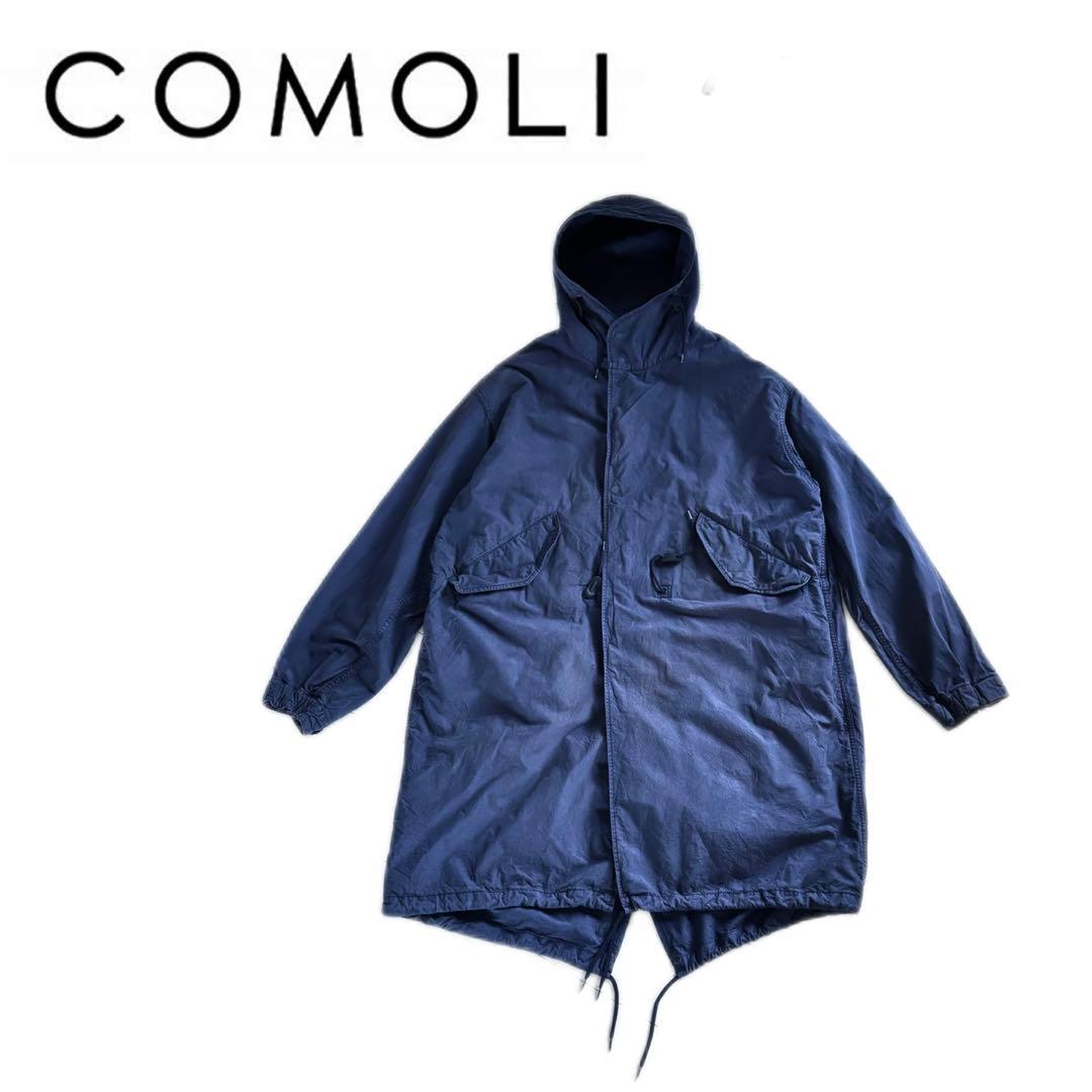 ✅COMOLI - コットンフーデッドモッズコート 2