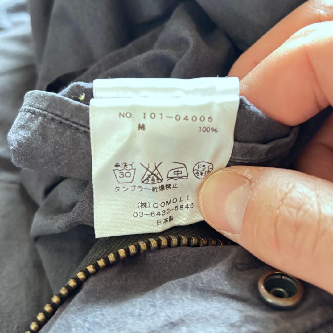 ✅COMOLI - コットンフーデッドモッズコート 2