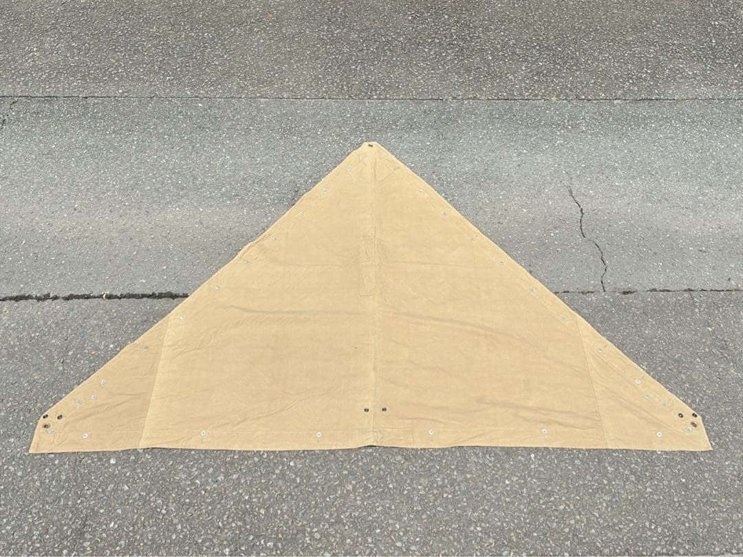 50s フランス軍 テントシェル タープ ポンチョパップテント カーキベージュ