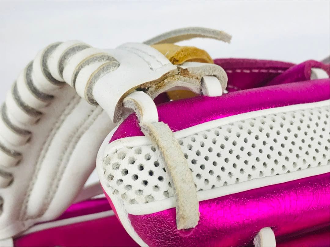 【激レア】アディダス 軟式グローブ　右投げ　メタリックピンク　ゴールド