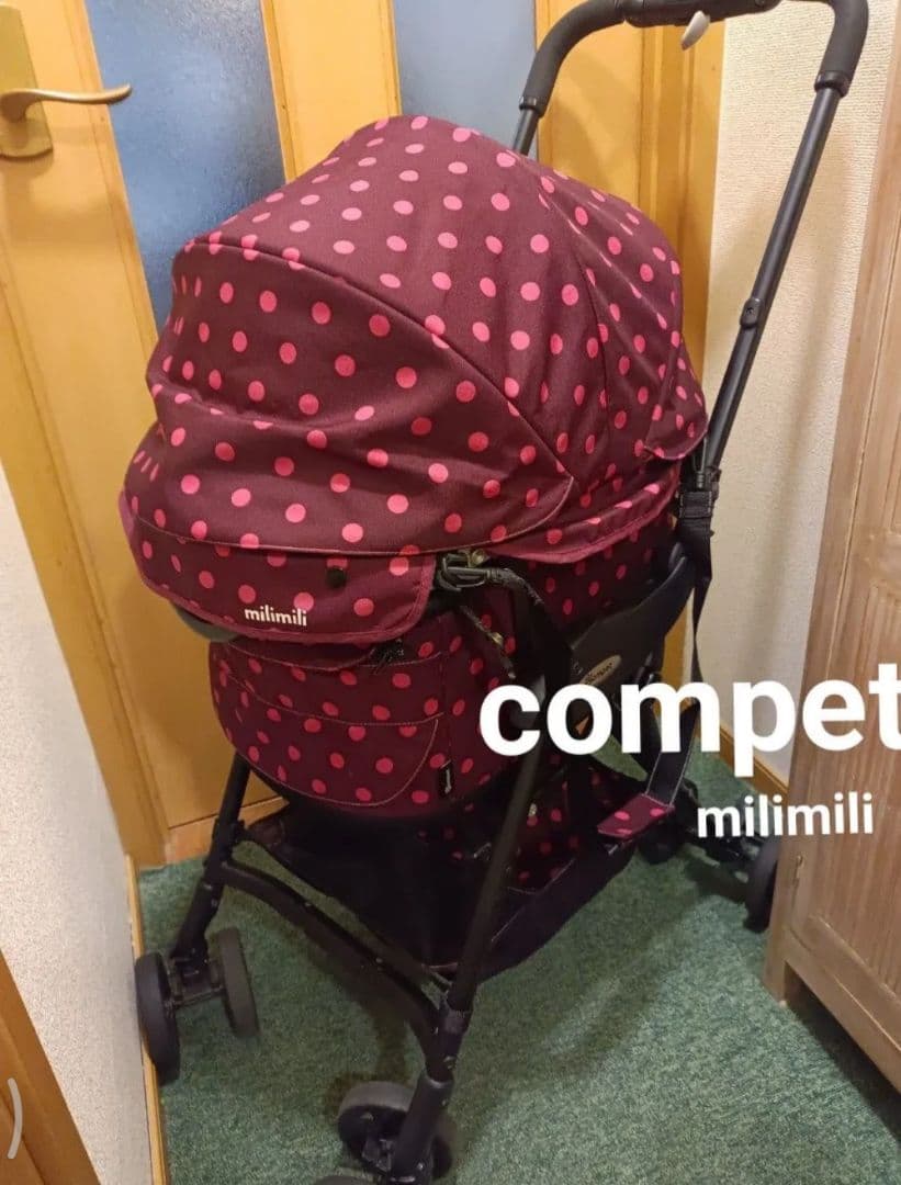 Compet コムペットミリミリ ルビードット 軽量分離型ペットカート