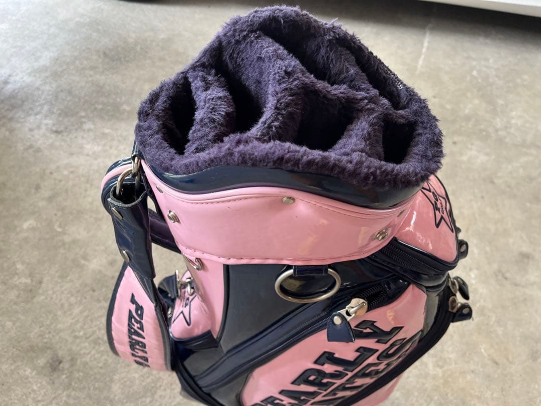 PEARLY GATES キャディバッグ ピンク/ネイビー