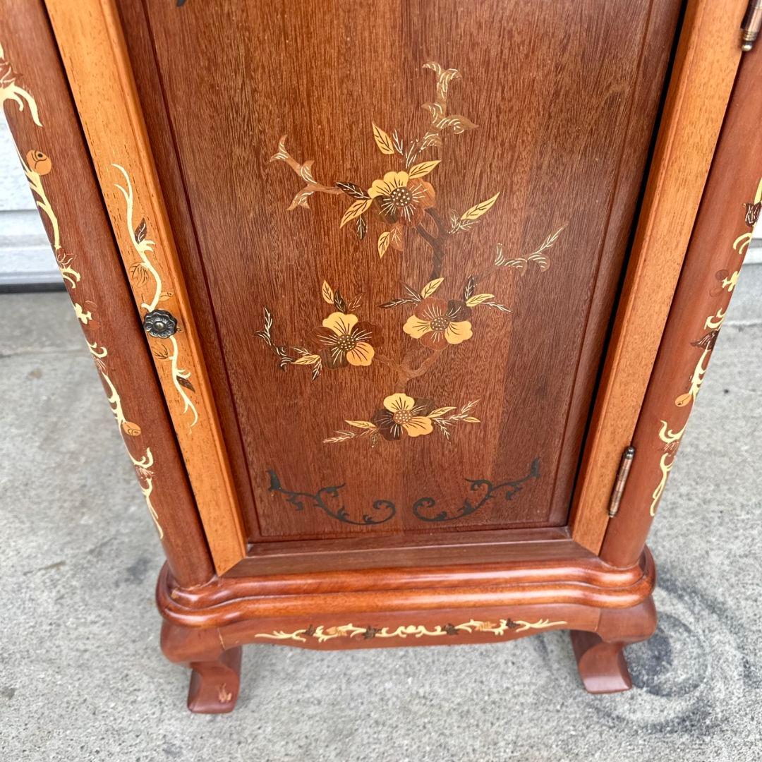 アンティーク家具 キャビネット レトロ 収納 花柄 花模様 チェスト