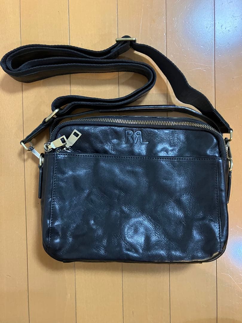 ⭐️新品⭐️ダブルアールエル　ショルダーバッグ　ビンテージ加工　ブラック