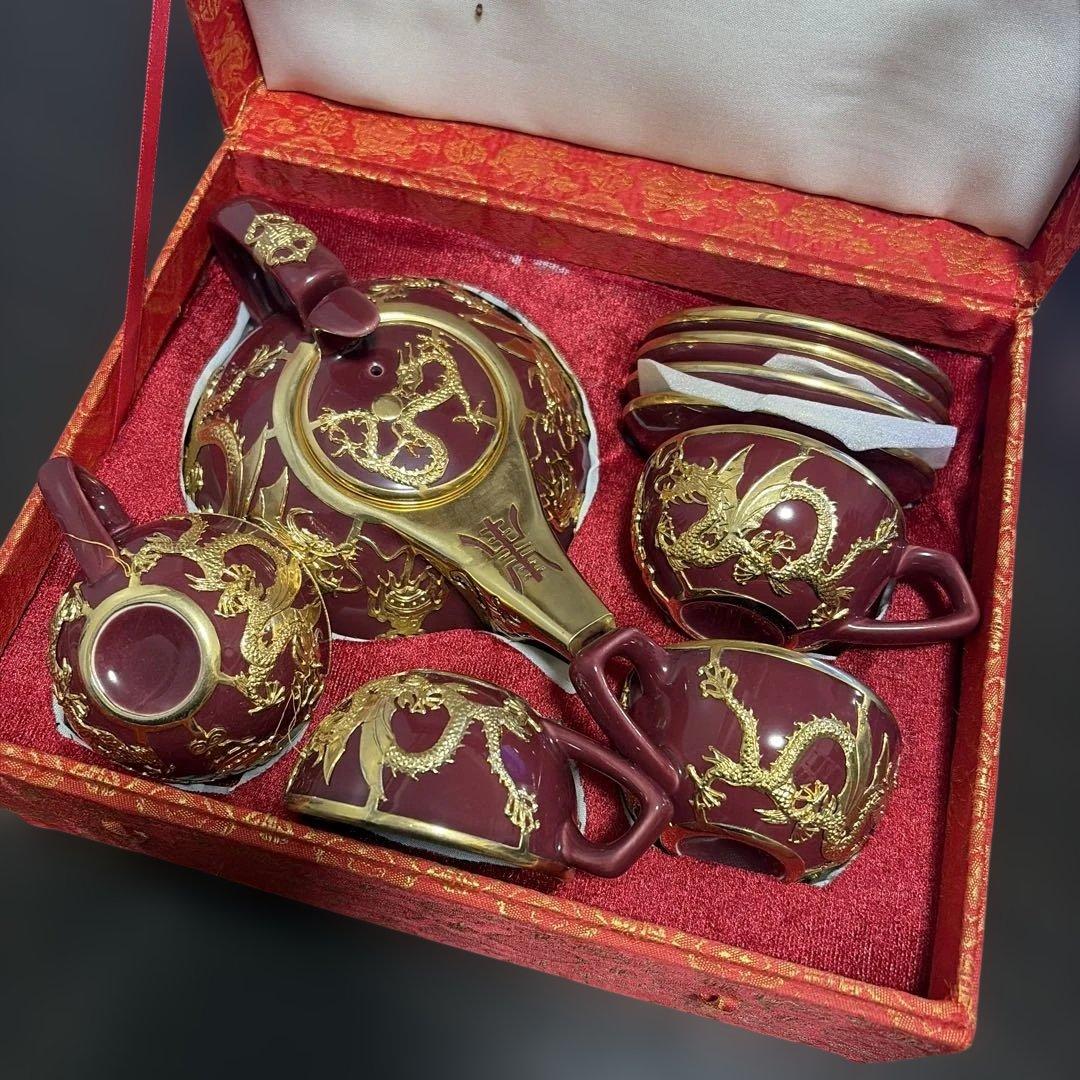 高級中国茶器セット　未使用　レトロ　骨董品