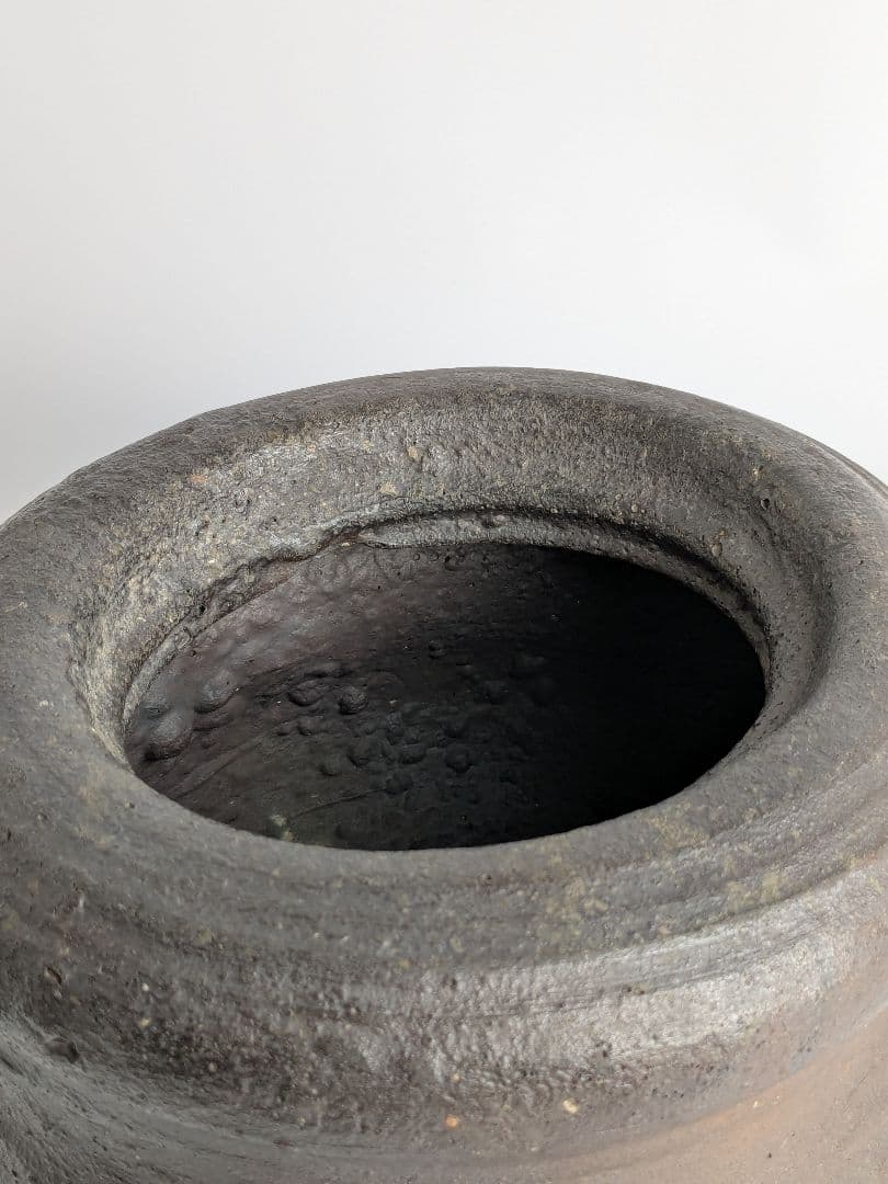 古備前水指　重餅水指　矢筈口　古備前　茶道具　古陶磁