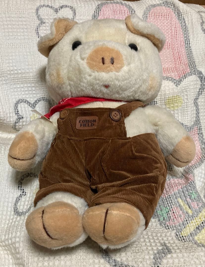 昭和レトロ　KH OIKE ぶた　大きなぬいぐるみ COTTON FIELD