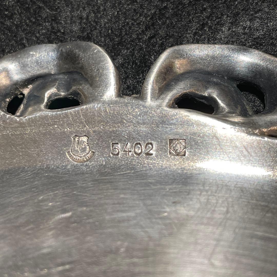 アンティーク シルバープレート ブラシとちり取り ダストパン 卓上用 リボン装飾