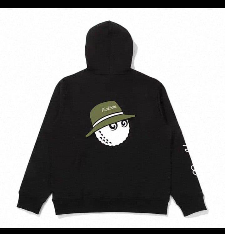 ★新品&XXL★マルボンゴルフ Malbon 長袖 厚手裏起毛パーカートレーナー