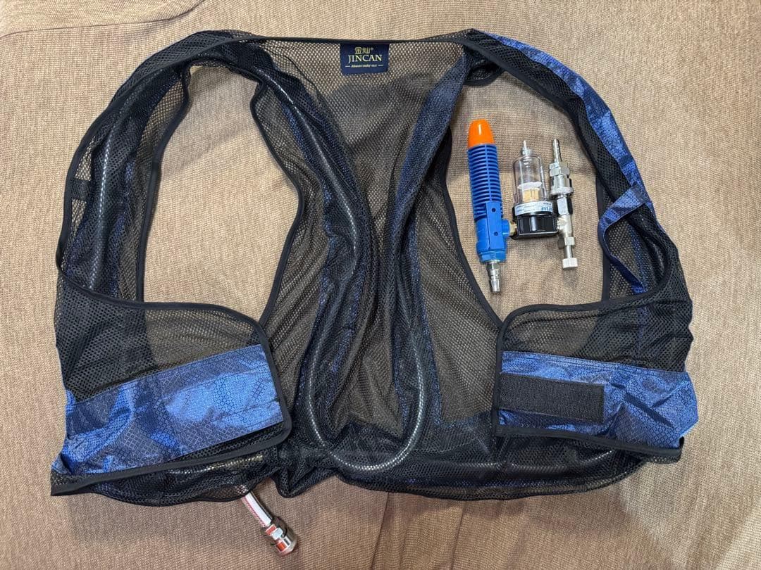 個人用冷却器 クールベスト用 エアー装置 コンプレッサー接続型 熱中症対策に最適