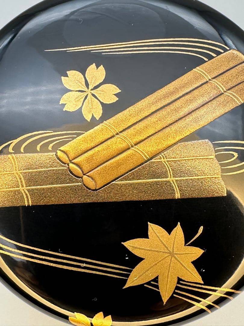 茶道具　棗　若島孝雄　花筏蒔絵