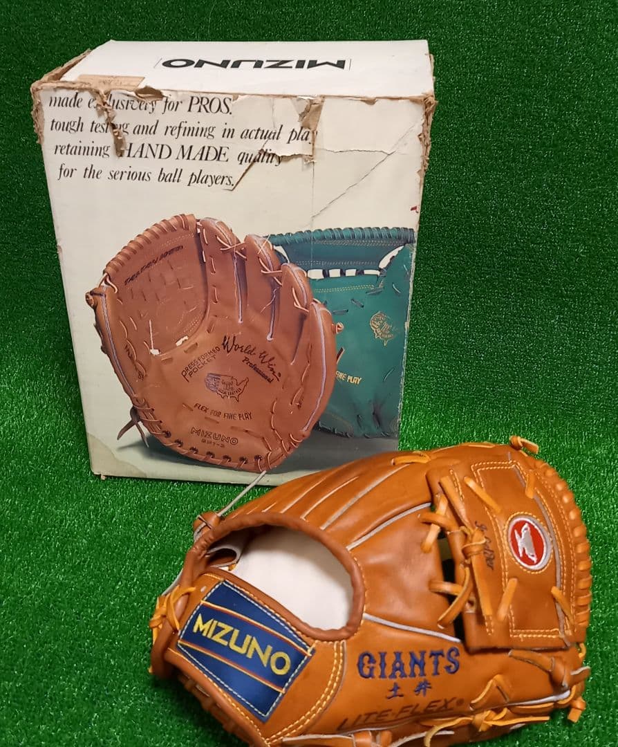 美津濃ワールドウィン 読売ジャイアンツ土井正三選手仕様グローブ 赤カップ ミズノ