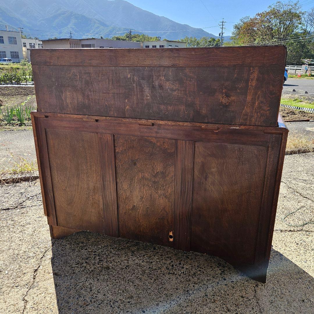 英国アンティーク オーク材のサイドボード バルボス装飾 バフェ 飾り棚 食器棚