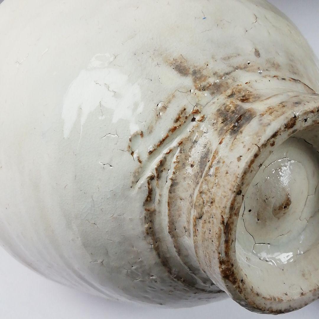 Ｔ１０１　茶碗　『粉引火変り　茶碗』『其中窯　河村又次郎』　共箱　抹茶碗　茶道具