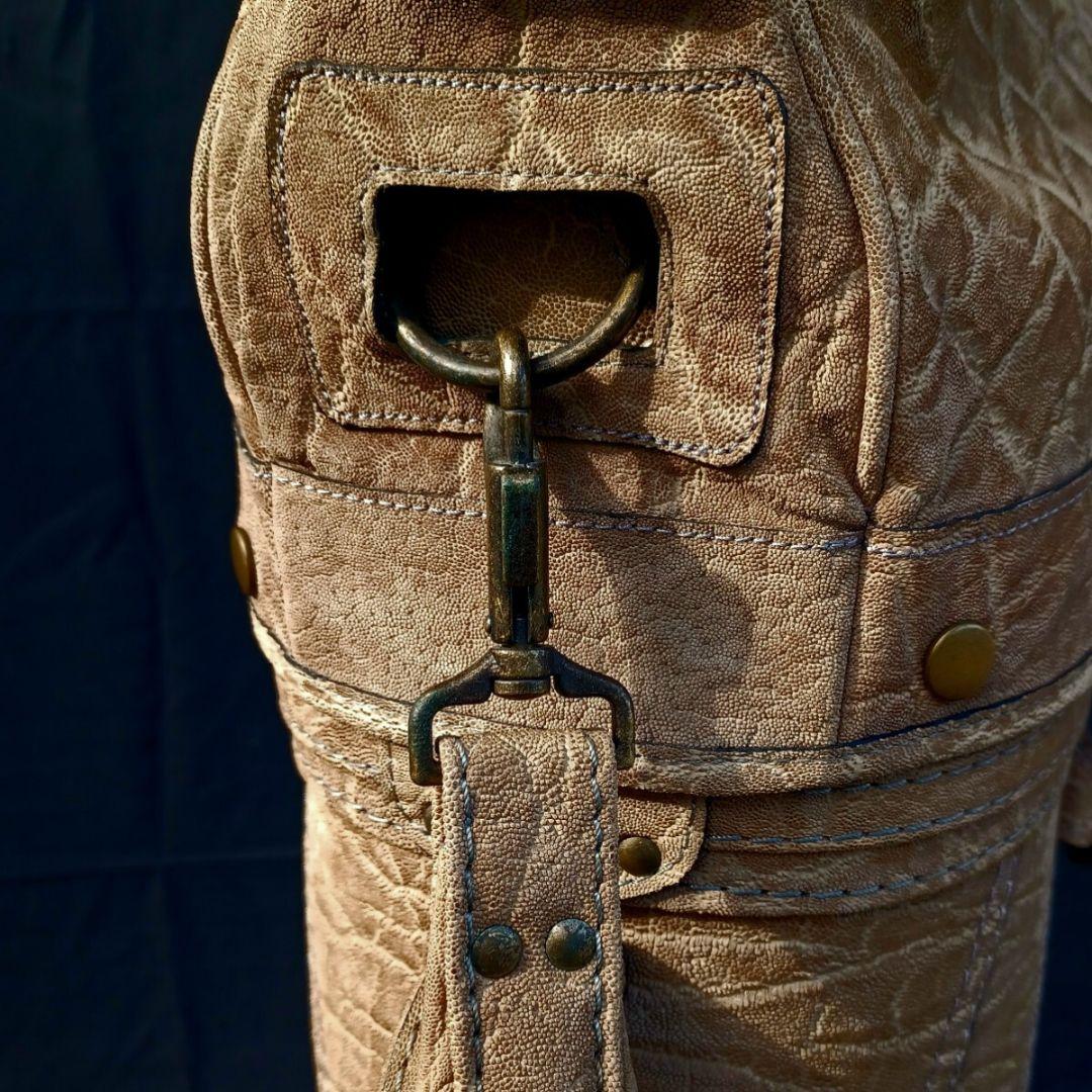 kasco キャスコ 総 象 革 エレファント キャディバッグ ゴルフ バッグ