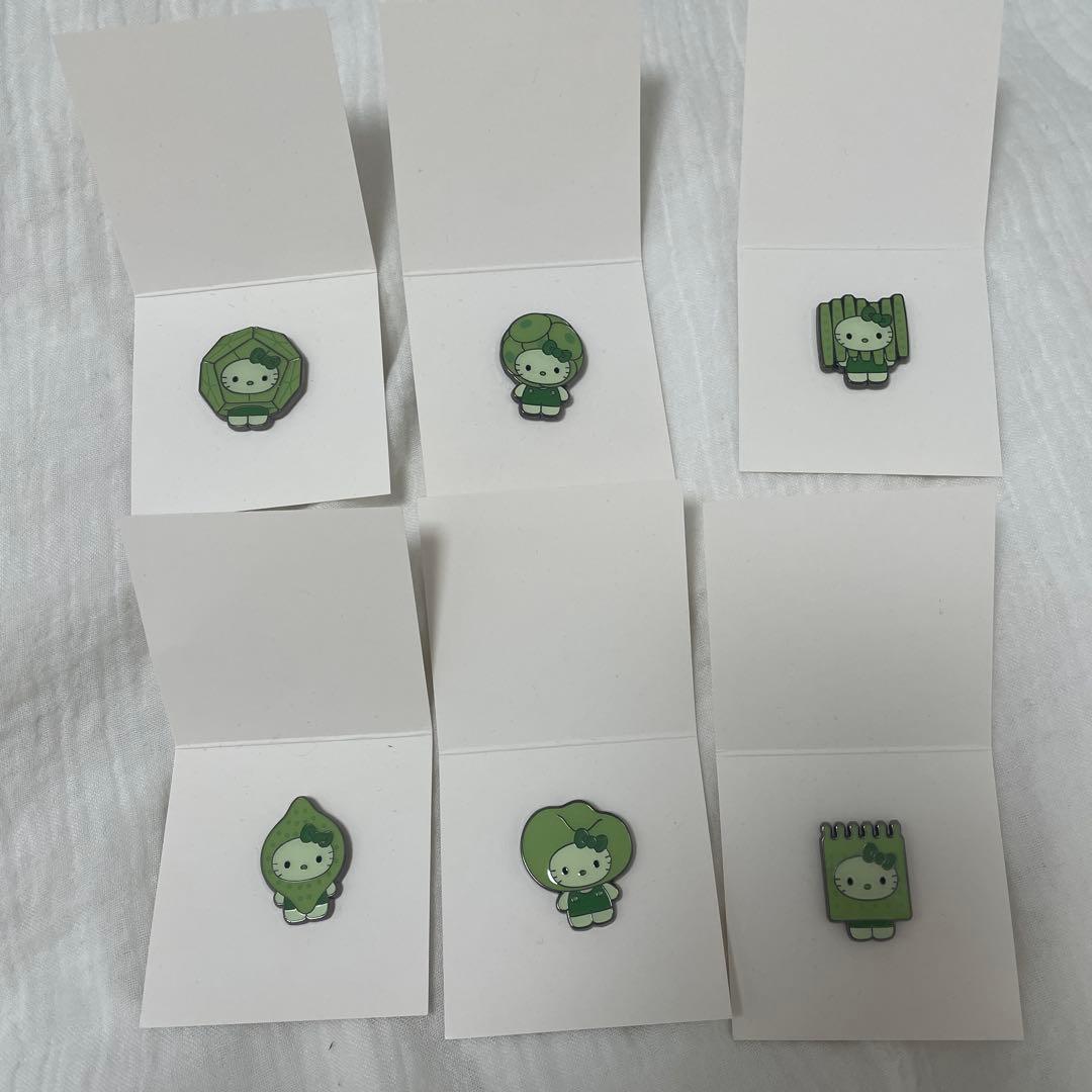 【新品未使用】大阪万博　藻キティ　ピンバッジ　6個