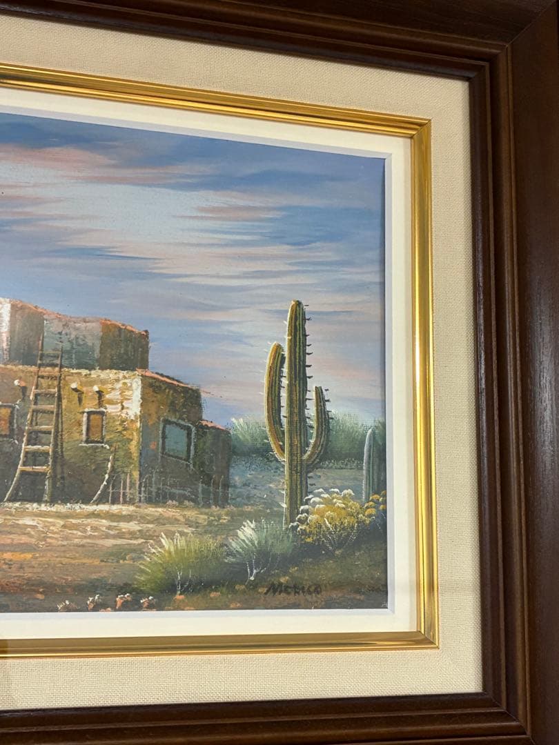 風景画 油彩画 メキシコで購入。