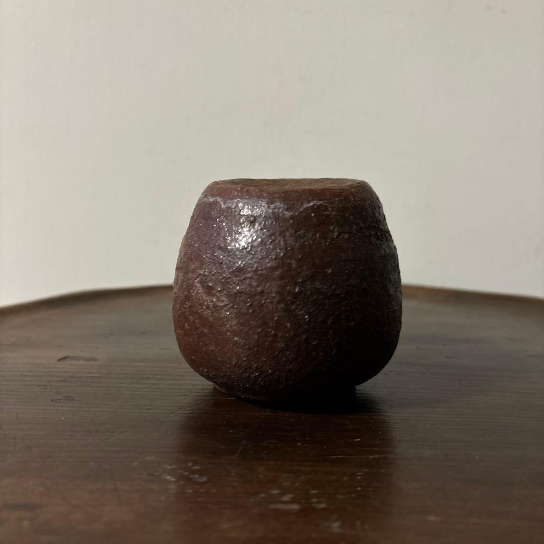 古備前小壷　江戸中期頃　お歯黒壺　古越前　常滑　花器　花入　古美術　骨董　李朝