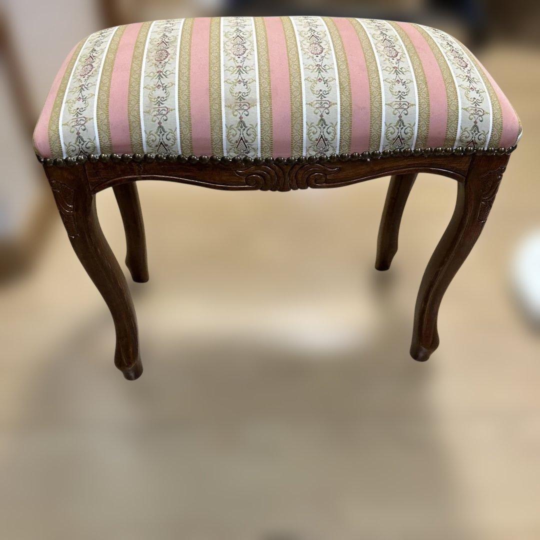 イタリア製　ストライプ スツール椅子