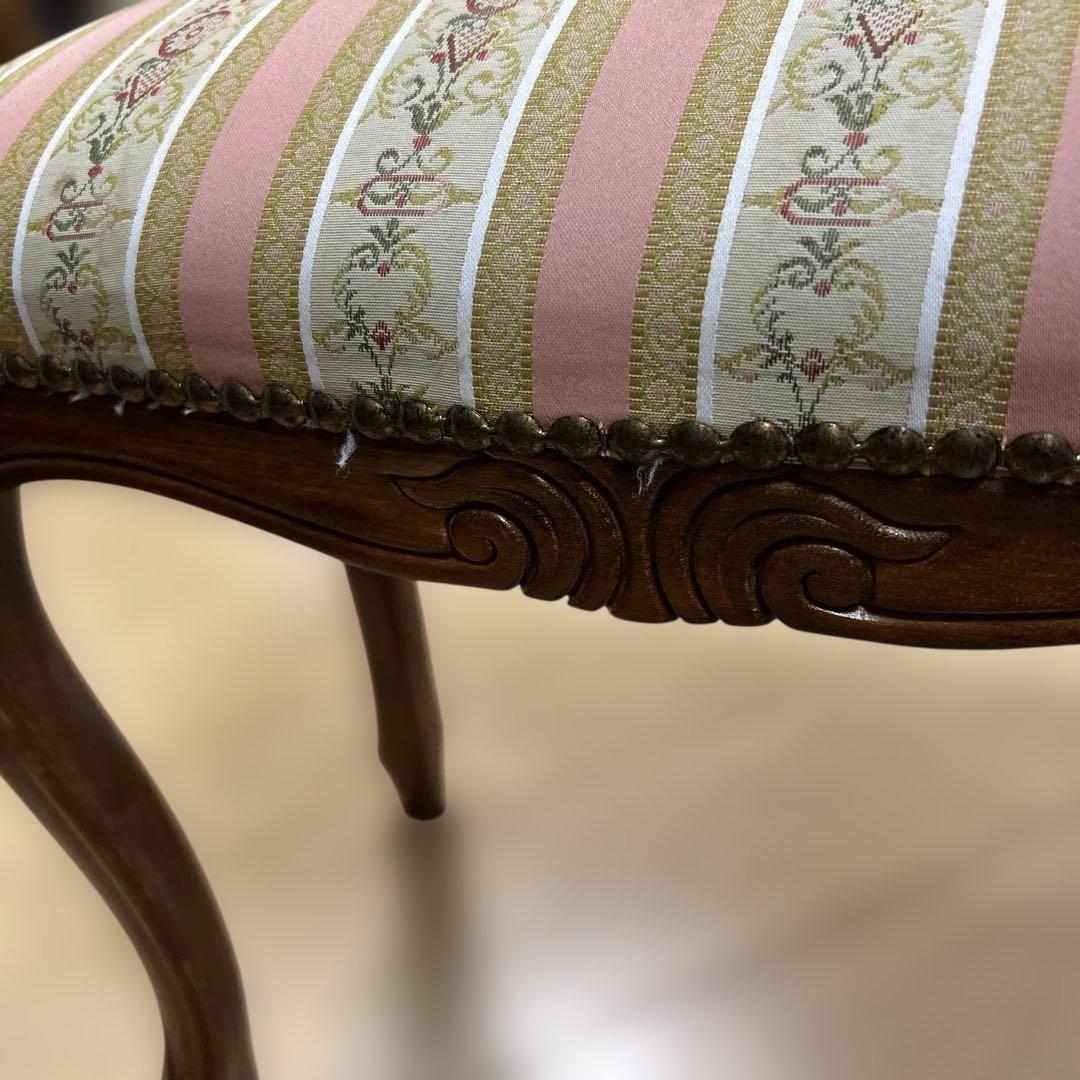 イタリア製　ストライプ スツール椅子