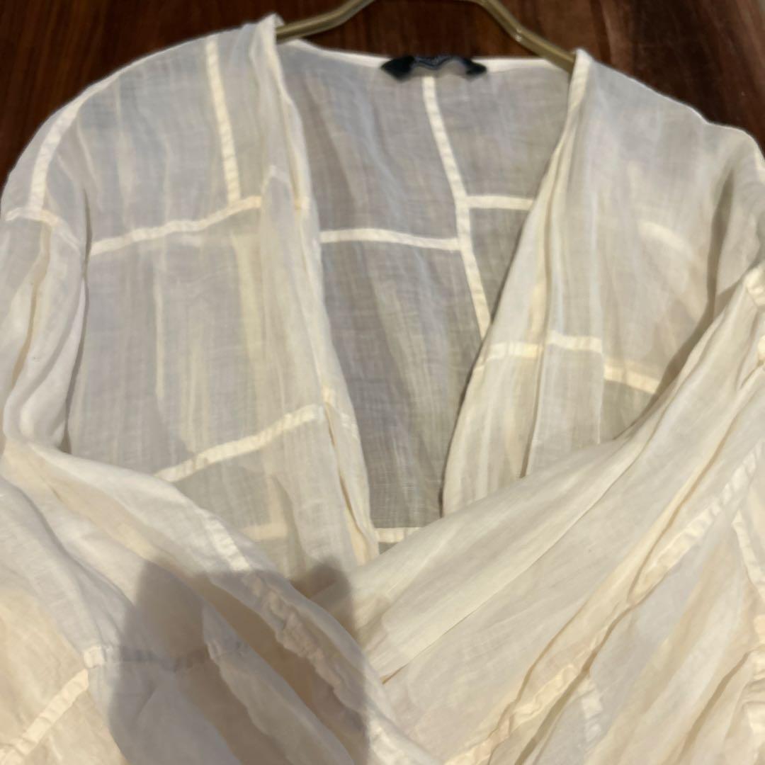 ヤッコマリカルド　ラミーボイル（麻）アートフレームオーバーシャツ フリーサイズ