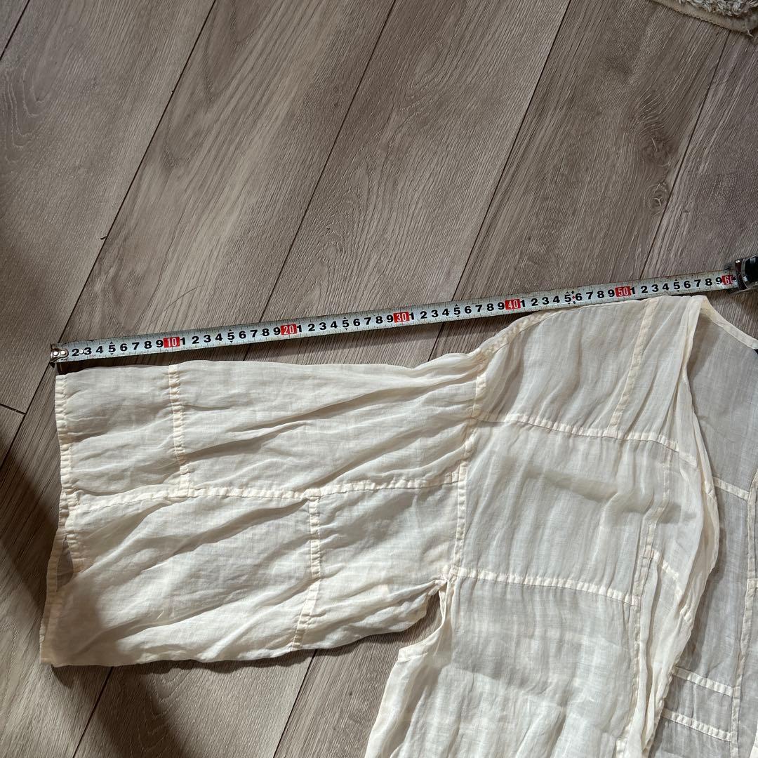 ヤッコマリカルド　ラミーボイル（麻）アートフレームオーバーシャツ フリーサイズ