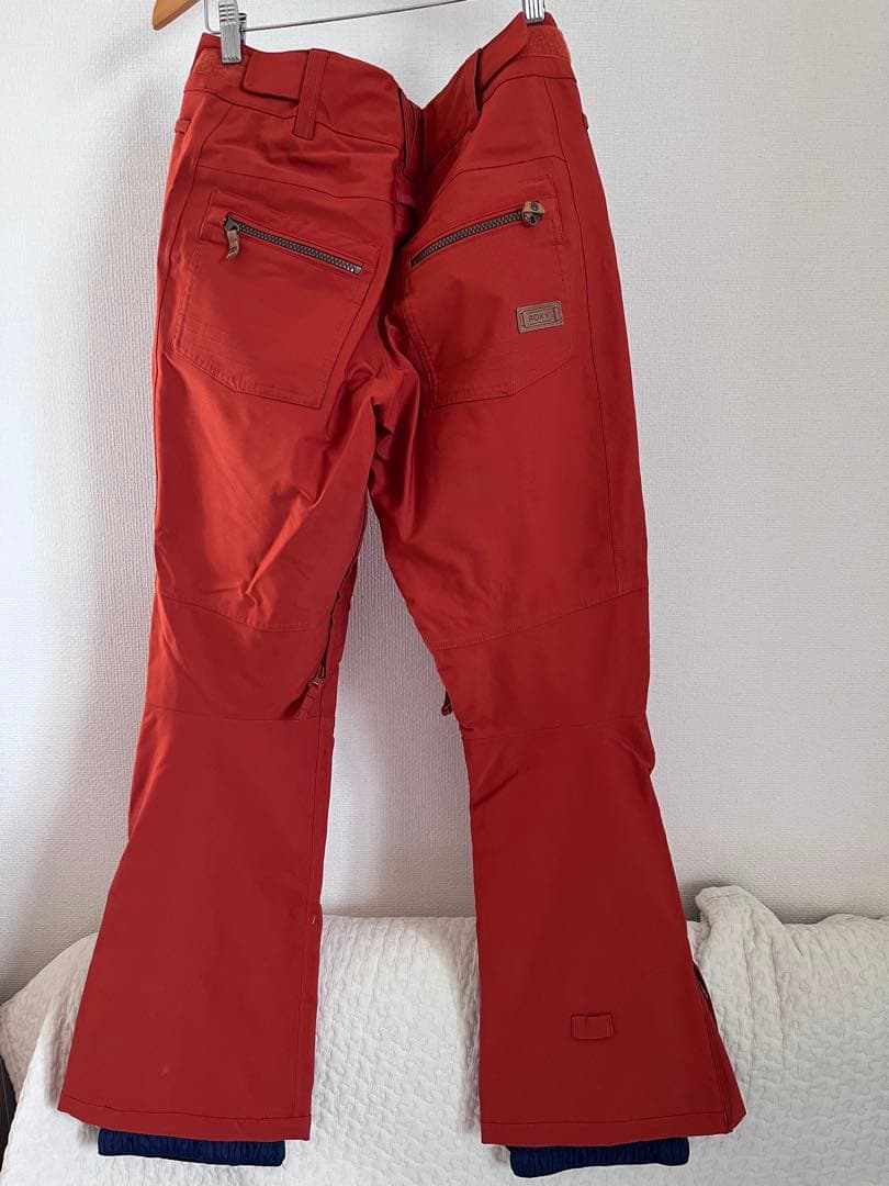 ROXY ネイビー 花柄 スノーボードジャケット　オレンジパンツ　2点セット