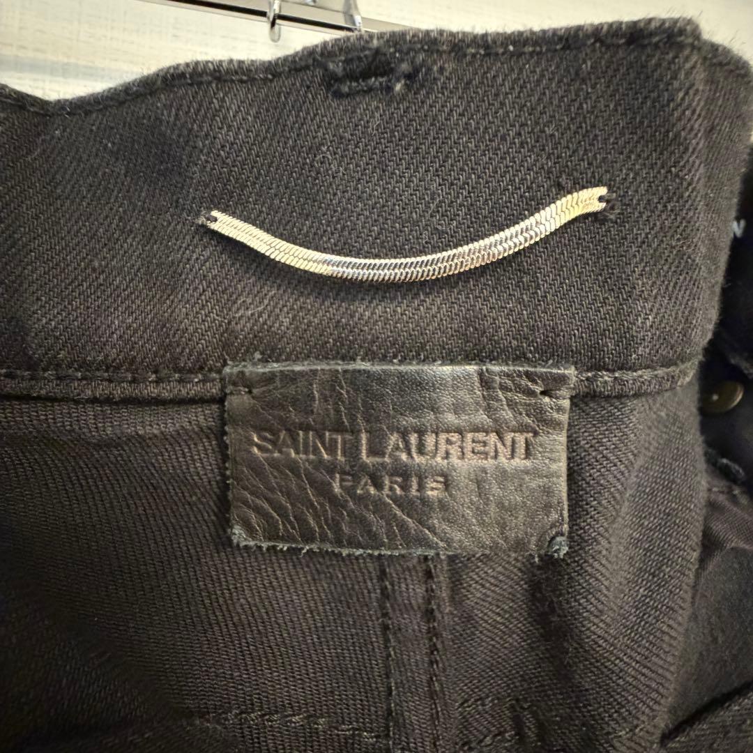 サンローラン ブラックデニムパンツ スリムフィット w33