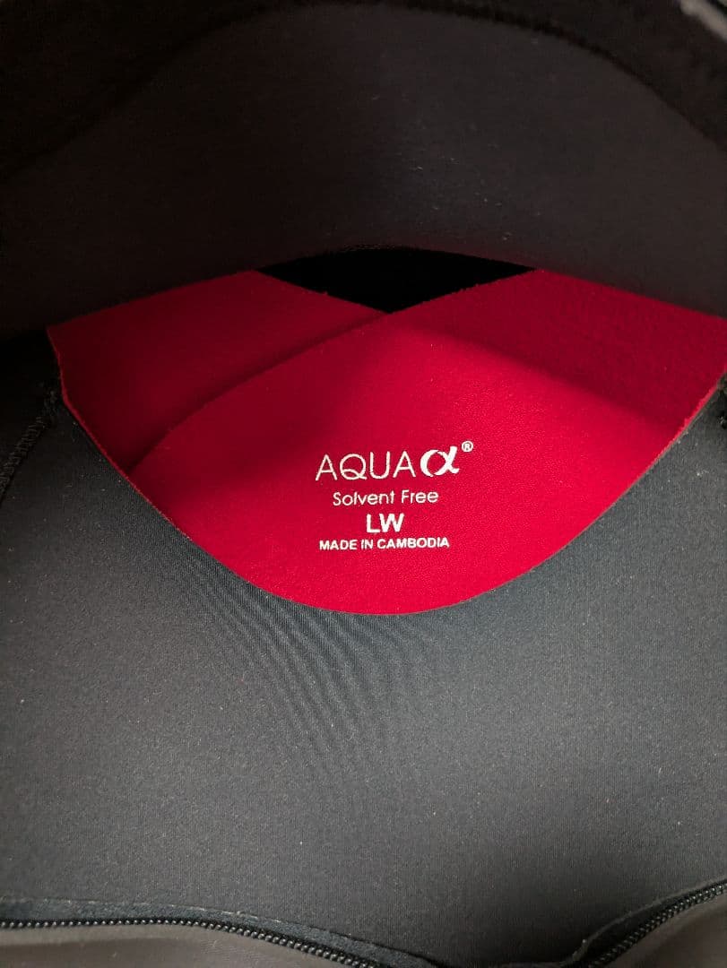 AQUAα LW セミドライスーツ ブラック 全身裏起毛 5×3ミリ