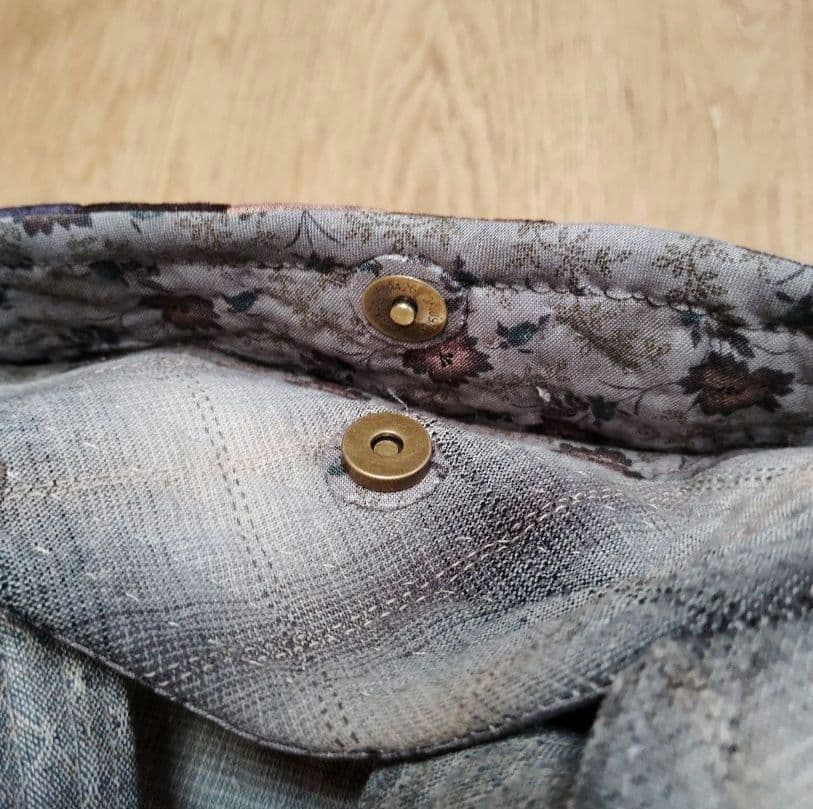 ダイヤモンド柄の手提げバッグ トートバッグ ハンドメイド キルトパーティ