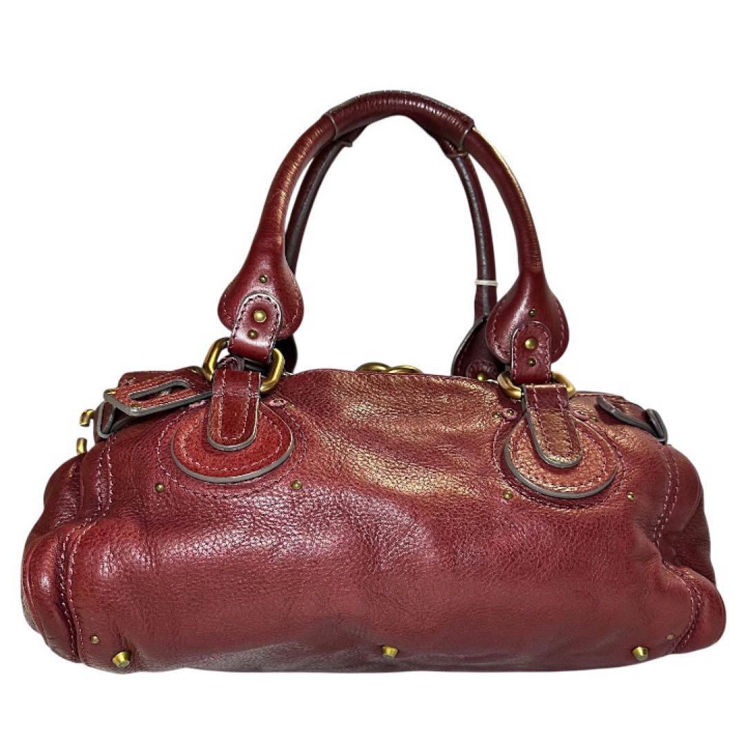⚠️特価‼️保証付□らび□クロエChloe■ハンドバッグ■パディントン■バーガンディ
