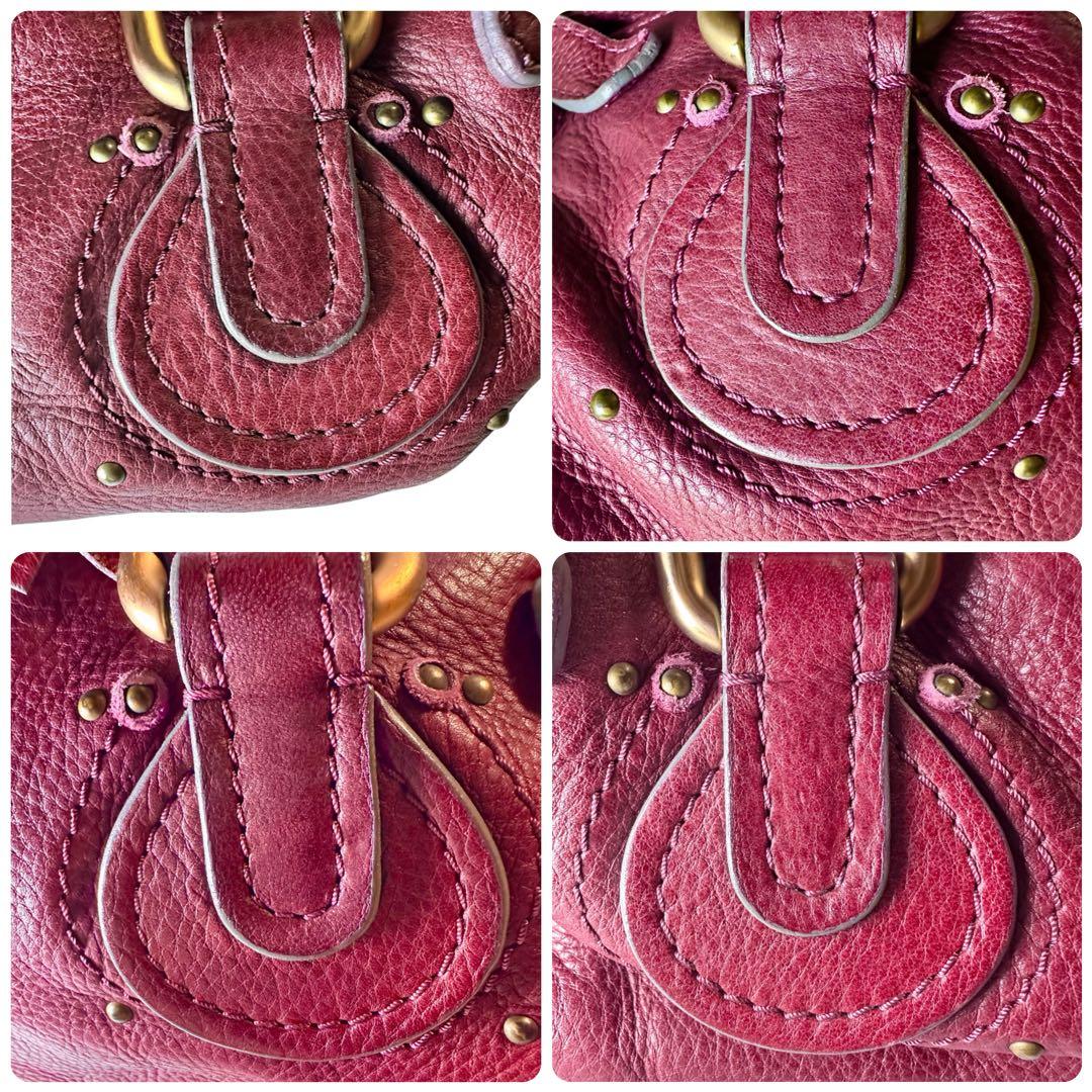 ⚠️特価‼️保証付□らび□クロエChloe■ハンドバッグ■パディントン■バーガンディ