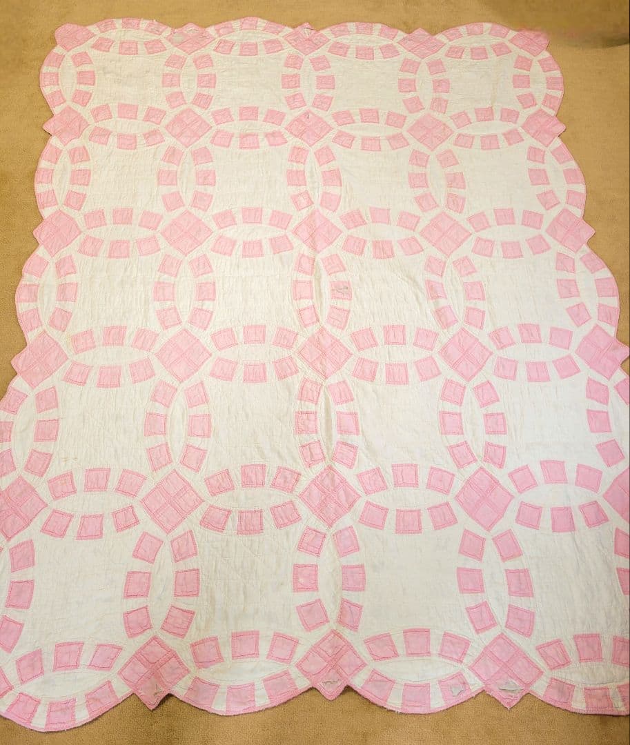 アンティークキルト 大判 ダブルウエディング 200x163cm