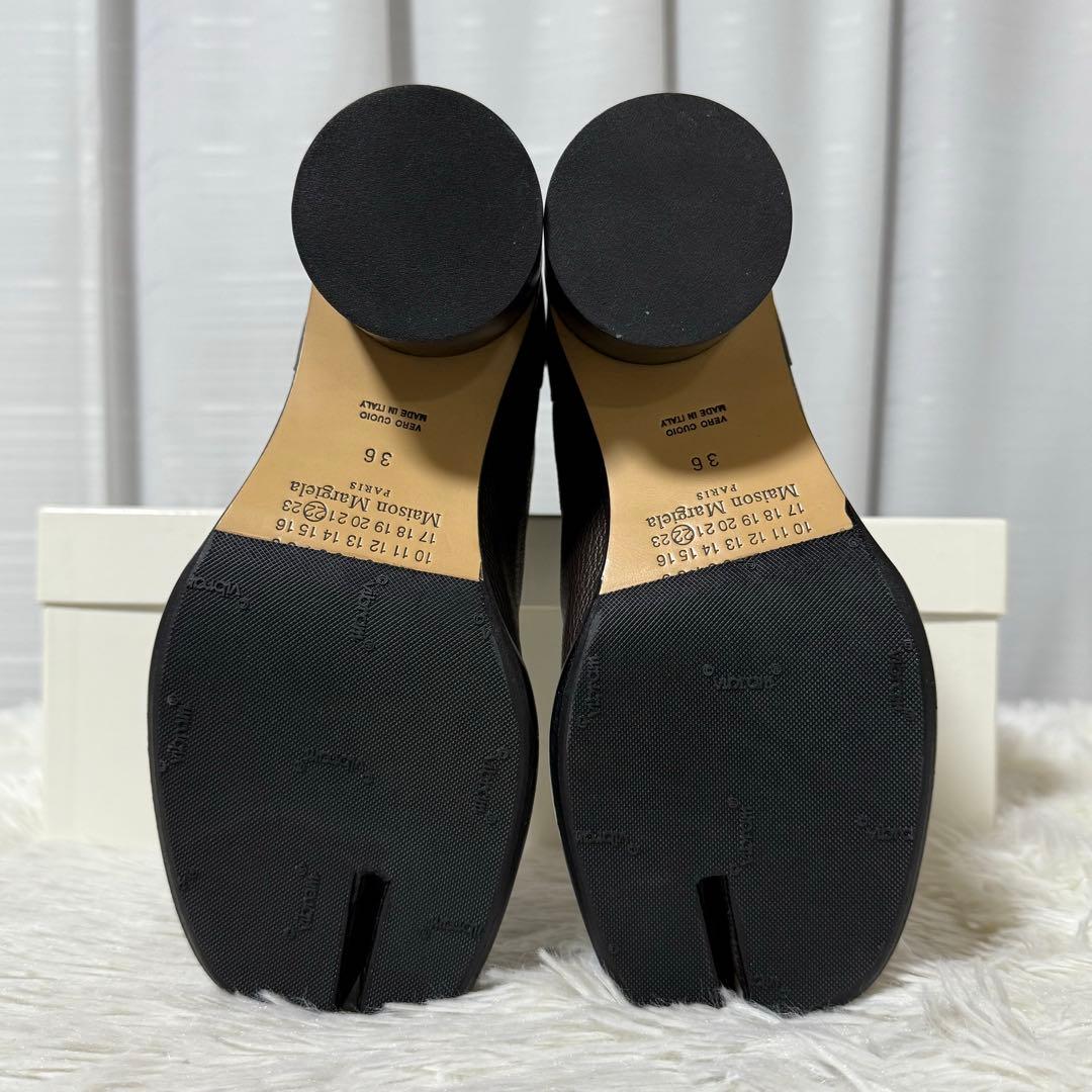 ⭐️新品未使用⭐️ メゾンマルジェラ　タビブーツ　足袋　ハイヒール　太ヒール　シボ革