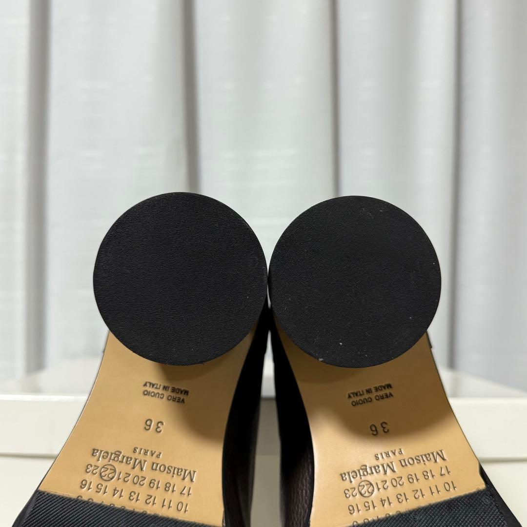 ⭐️新品未使用⭐️ メゾンマルジェラ　タビブーツ　足袋　ハイヒール　太ヒール　シボ革