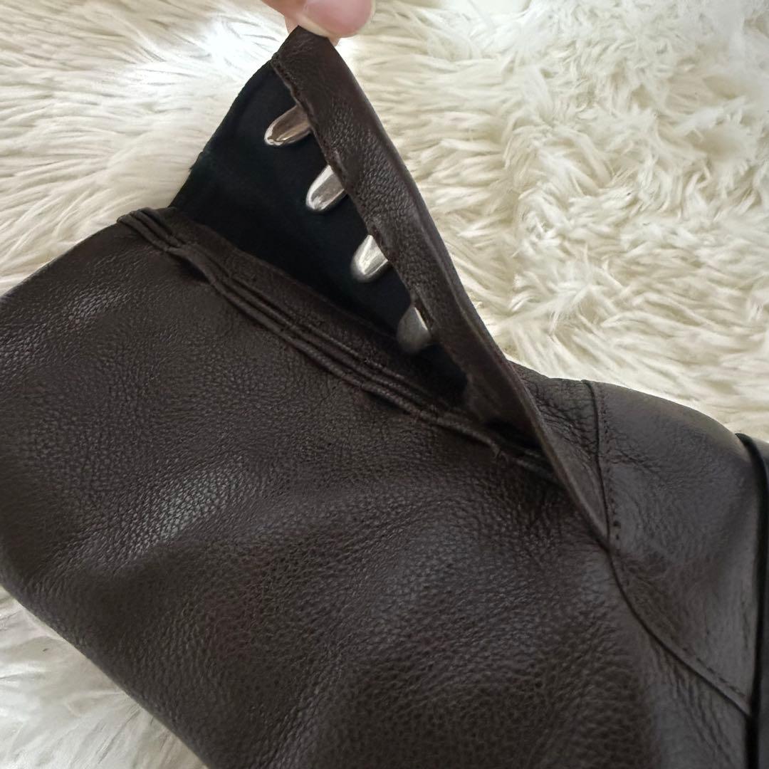 ⭐️新品未使用⭐️ メゾンマルジェラ　タビブーツ　足袋　ハイヒール　太ヒール　シボ革