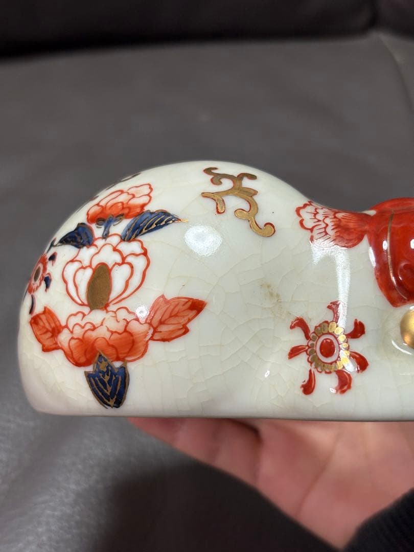 眠り猫　置物　レトロ