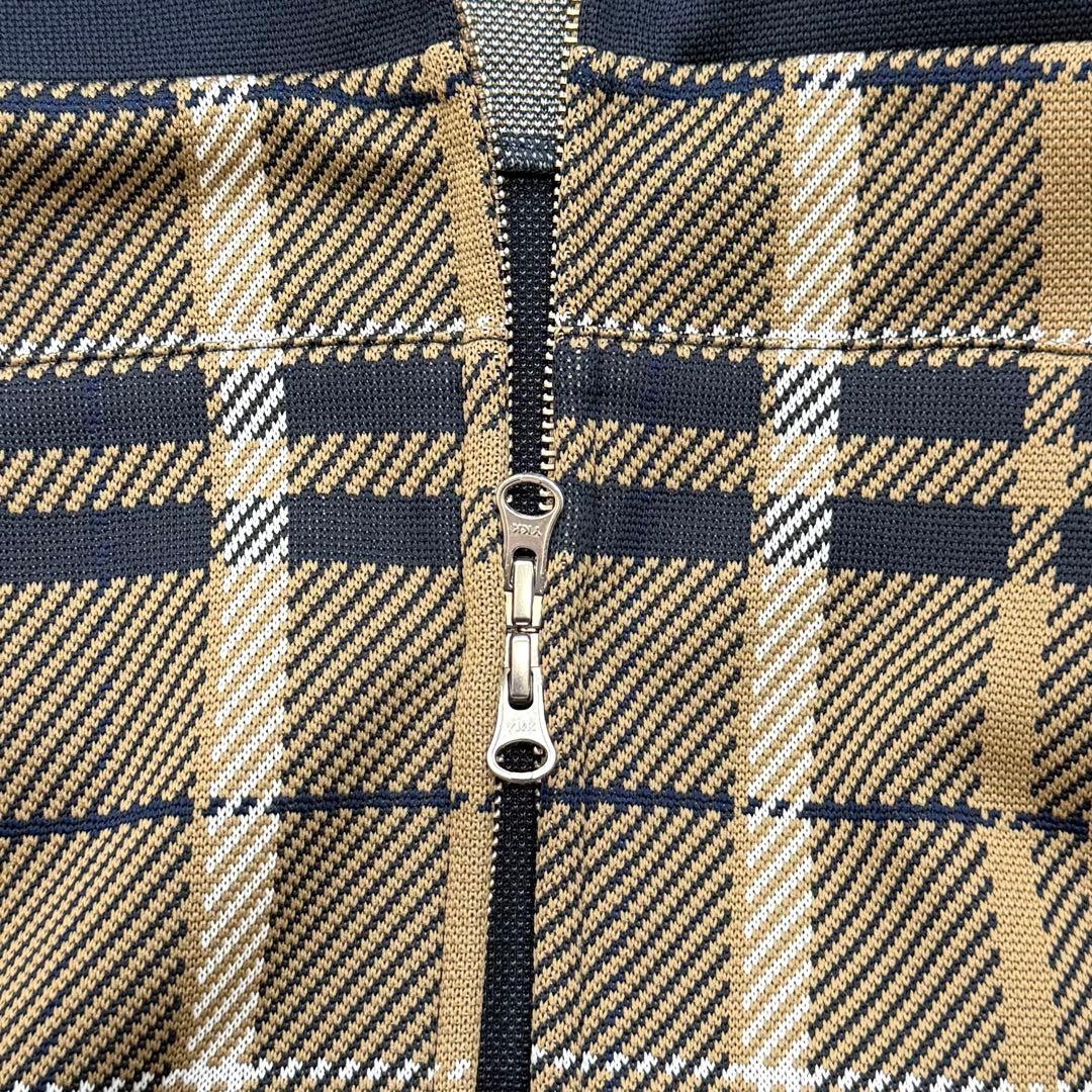 極美品✨ パーリーゲイツ フルジップパーカー チェック PG ロゴ