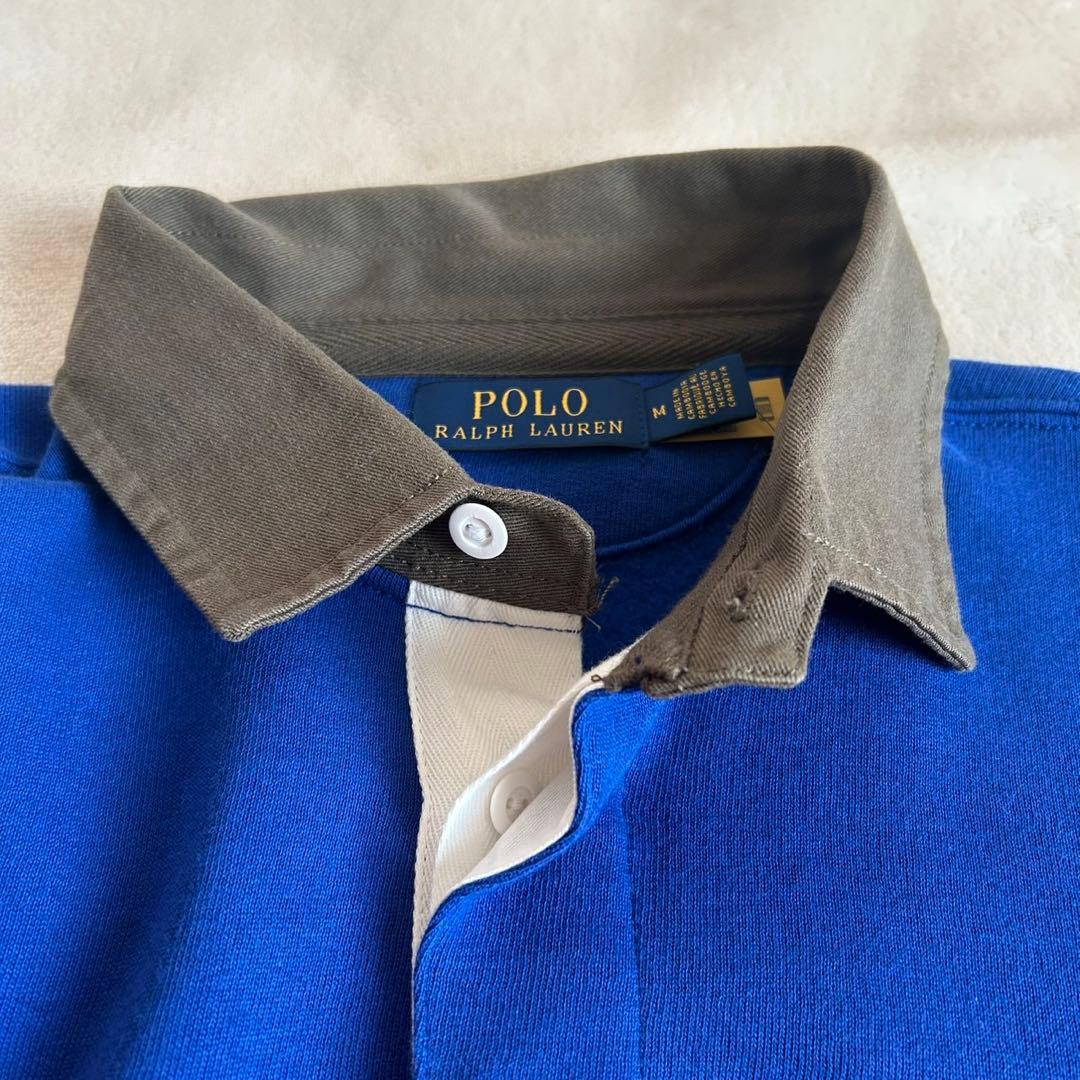 【新品タグ付き】ラルフローレン ストライプ フリース ラグビー シャツ