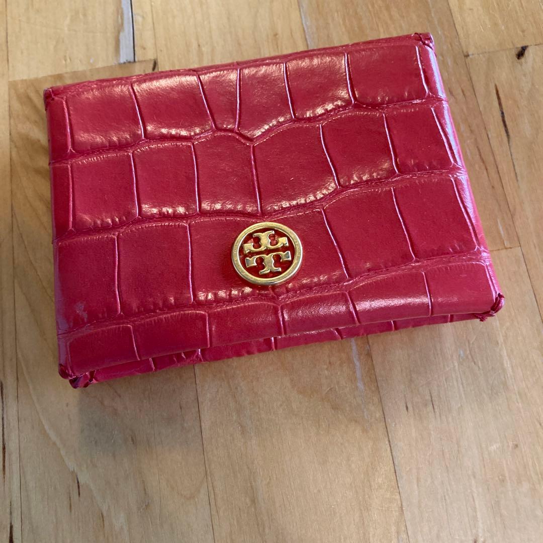Tory Burch 赤 レザー 名刺入れ