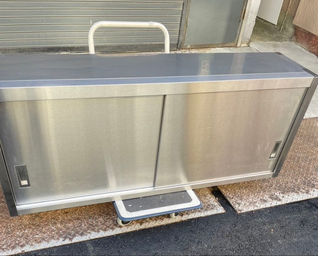 業務用 吊り棚 スライド扉 天吊キャビネット 幅1500×奥345×高さ600