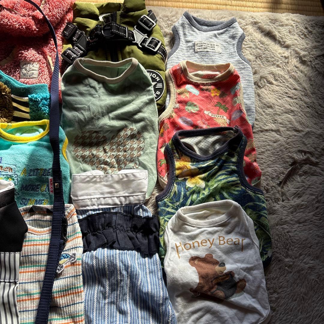 ペット服いぬsssからssおまとめ20点（カバン、リード、光首輪、オモチャ）付