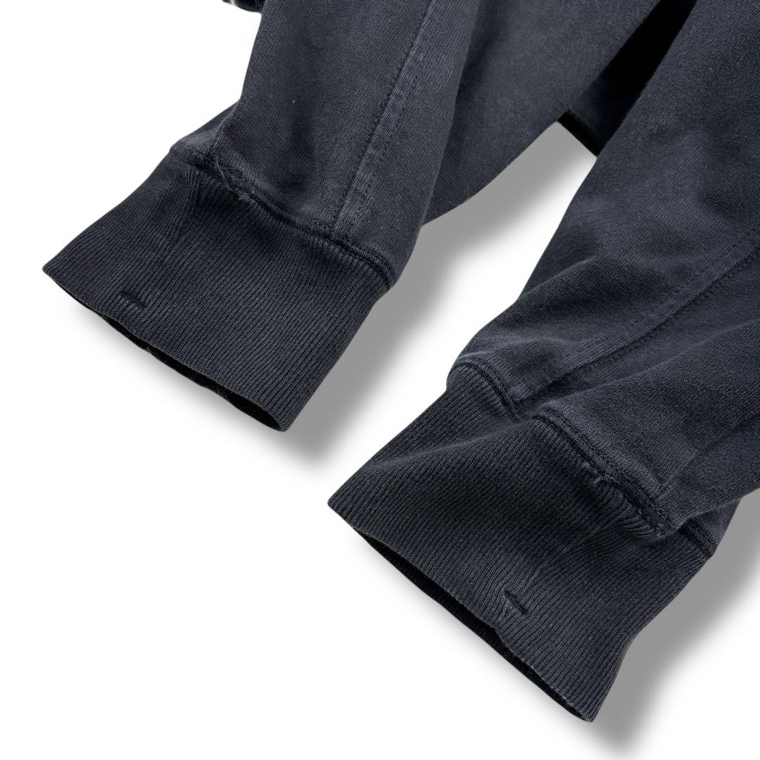 ストーンアイランド クルーネック 長袖 シャツ ワッペン ブラック黒 S