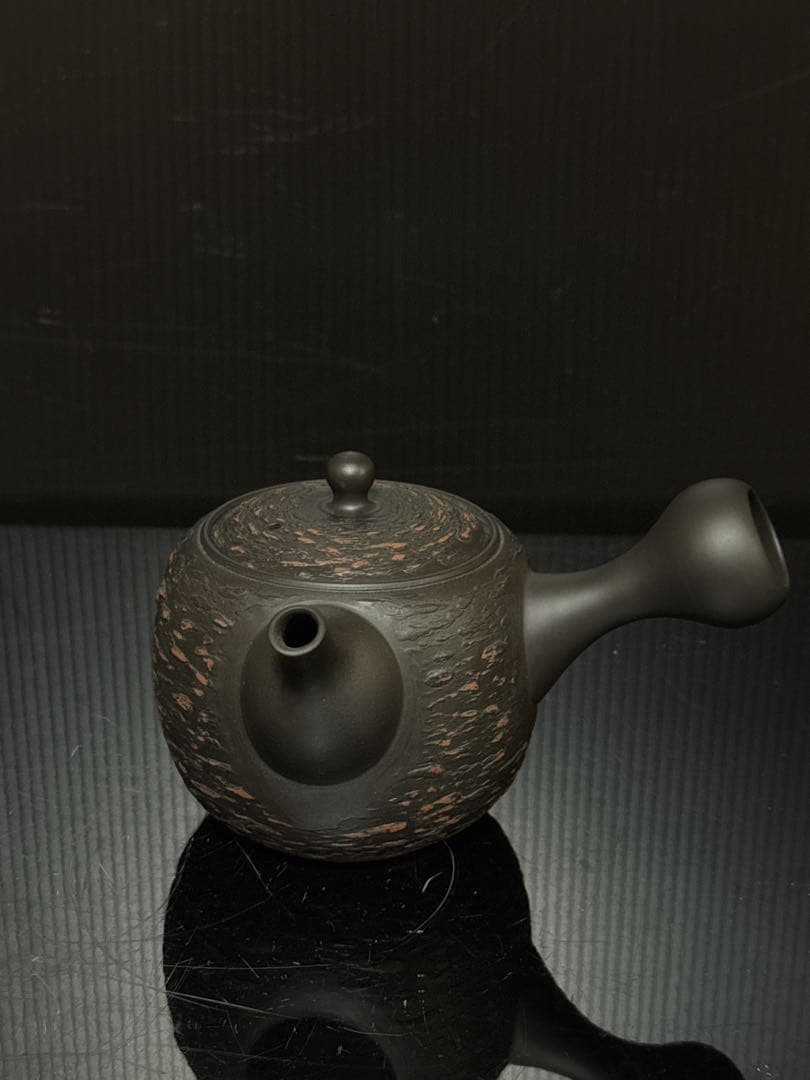 個展出品作 常滑焼 名人 仲井堂 森下宗則 作 焼桜紋様 急須 茶注 桐共箱付